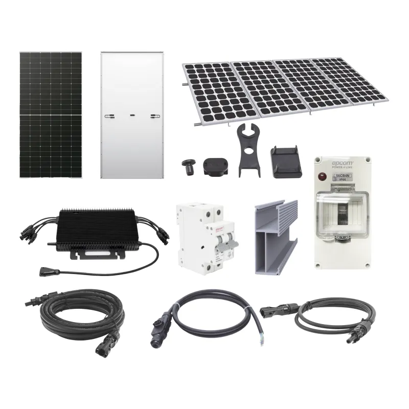Kit Solar para Interconexión de 2.2KW de Potencia Pico 220Vcc con Microinversor y 4 Módulos de 575 W (Incluye Montaje y Protecciones)