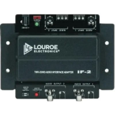 Adaptador de Interfaz de Audio de Dos Zonas / Compatible con Micrófonos Louroe / Salidas RCA y 3.5 mm / Gain Adjust por Canal / 12 VDC