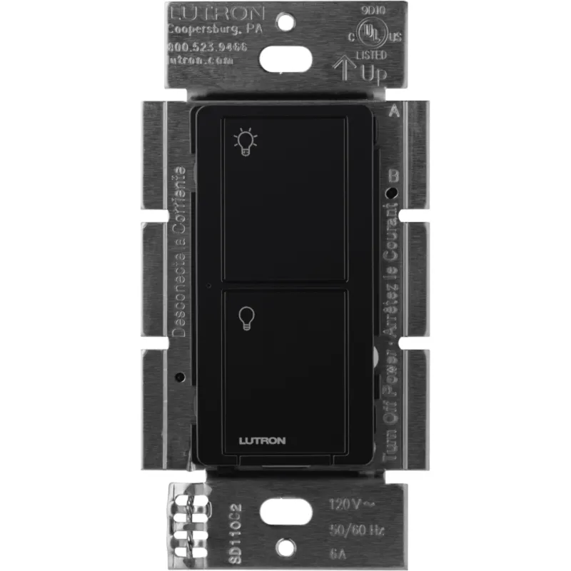 Interruptor inteligente de pared on/off, requiere cable neutro, control remoto vía app y Pico, Caseta Wireless
