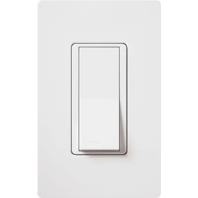 Interruptor de palanca Claro de 4 vías y 15 A a 120/277 V, para controlar iluminación desde tres o más puntos, color blanco brillante