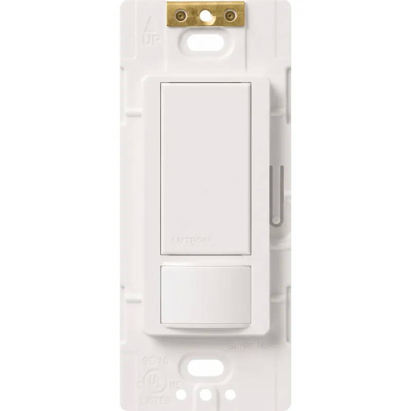 Apagador de pared con sensor de ocupación y vacancia Maestro, 5 A de iluminación y 3 A para ventilador a 120 V, con opción de 3 vías y multilocalización, blanco