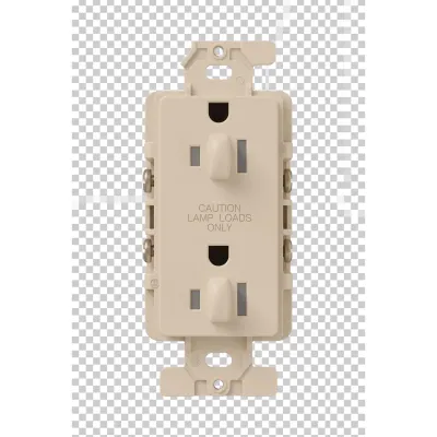 Tomacorriente dúplex de 15 A y 125 V estilo decorador, línea Satin Colors en acabado Toupe, complemento para controles y placas Lutron; placa se vende por separado
