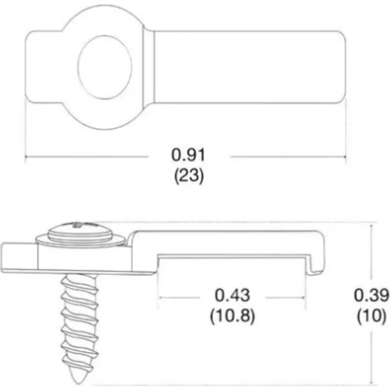 Clip de montaje superficial para tira LED tunable white, 10 mm, paquete de 20, sistema Lutron Tape Light