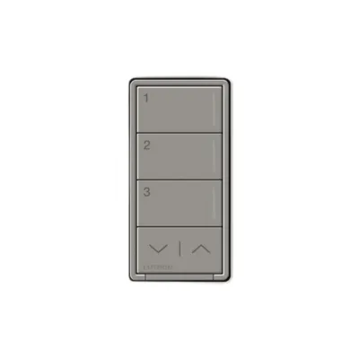 Botonera de pared Sunnata con 3 botones de escena y barra subir/bajar, retroiluminada, acabado Midnight, RadioRA 3