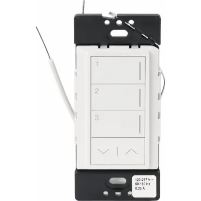 Teclado inalámbrico Sunnata RF de 3 botones con subir/bajar para escenas de iluminación, sistema RadioRA 3