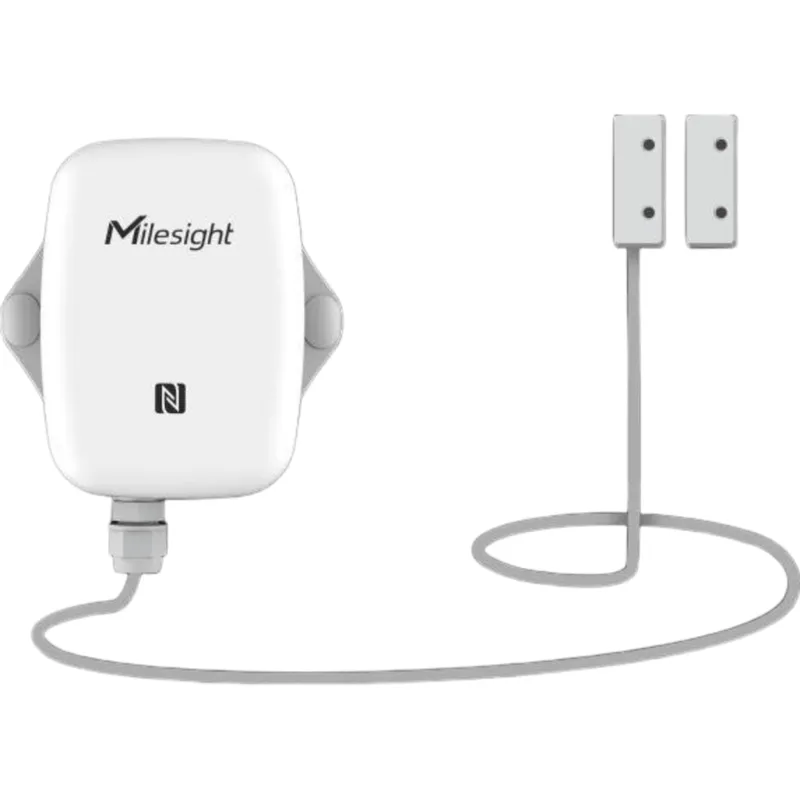 Sensor de Contacto Magnético LoRaWAN / Detección 20-30 mm / Alcance 10 km (32,808 ft) / Batería 4000 mAh hasta 10 Años / Temperatura y Humedad Integrados / IP67 / NFC / D2D