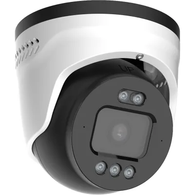 Cámara Turret AI TrueColor 8 Megapixels (4K) / Sensor 1/2.7" / Lente 4 mm F1.0 / Smart Hybrid Light IR 40 m (131.2 ft) + Luz Blanca 30 m (98.4 ft) / Luces Rojas y Azules de Disuasión / Audio Bidireccional / IP67 IK10 / PoE / NDAA Compli