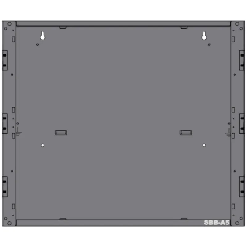 Caja trasera de un nivel para gabinete de panel de alarma contra incendio, acero calibre 16, serie CAB-5