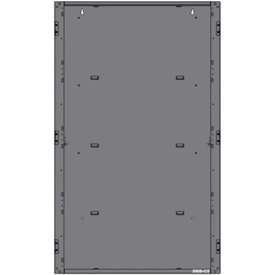 Caja trasera de tres niveles para gabinete de panel de alarma contra incendio, acero calibre 16, serie CAB-5