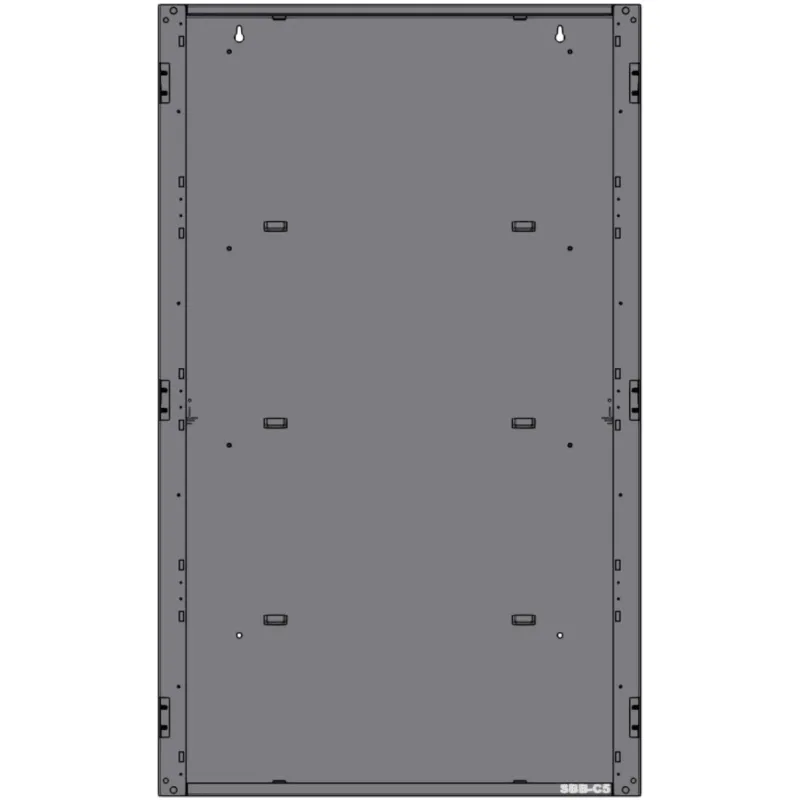 Caja trasera de tres niveles para gabinete de panel de alarma contra incendio, acero calibre 16, serie CAB-5