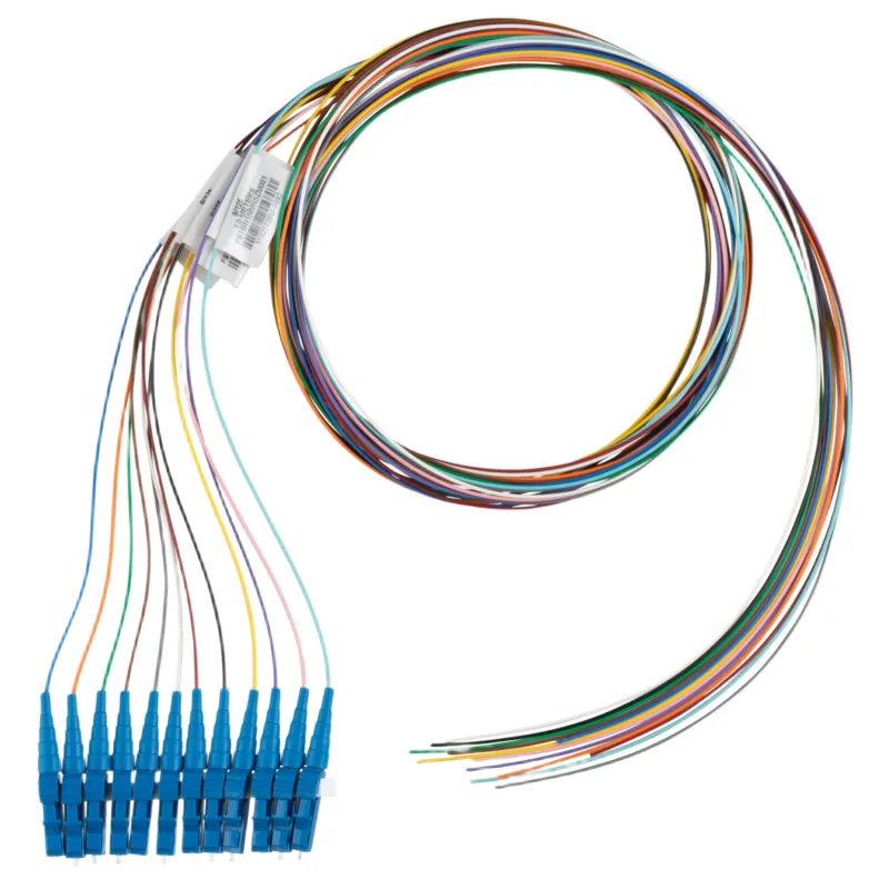 Kit de 12 Pigtails con Conector LC, Monomodo 9/125 OS2, 900um, de 1 Metro (3.28 Pies)