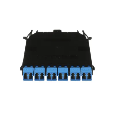 Cassette HD Flex Para 12 Fibras Monomodo OS2, de MPO a 6 Conectores LC Duplex, Método de Polaridad A, Color Azul