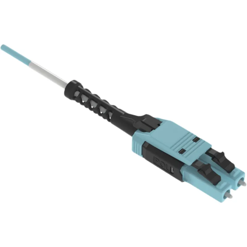 Jumper de Fibra Óptica Multimodo 50/125 OM4, LC-LC Uniboot Duplex, OFNP (Plenum), Color Aqua, 1 Metro