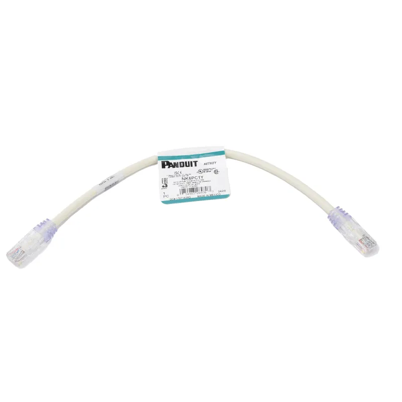 Cable de Parcheo NetKey UTP Categoría 6, con Plug Modular en Cada Extremo - 0.3 Metros (1 Pie) - Blanco