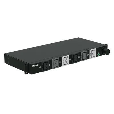 PDU Básico para Distribución de Energía, Plug de Entrada Trifásico CS8365C, Con 6 Contactos C19, Instalación Horizontal de 19in, 1UR, 50 Amp, 208 Vca