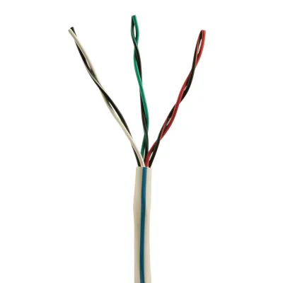 Bobina de Cable de Cobre de 3 Pares Clase 4 Para Sistemas FMPS, 16/19 AWG, Sin Blindaje, CMP (Plenum), Color Blanco, Carrete de 609 metros