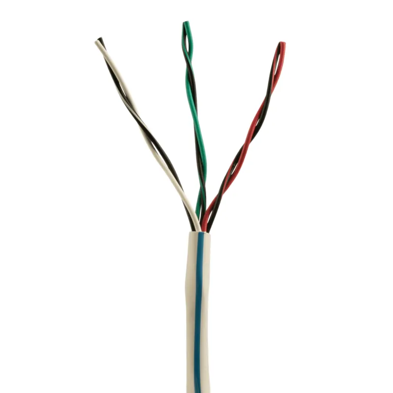 Bobina de Cable de Cobre de 3 Pares Clase 4 Para Sistemas FMPS, 16/19 AWG, Sin Blindaje, CMP (Plenum), Color Blanco, Carrete de 609 metros