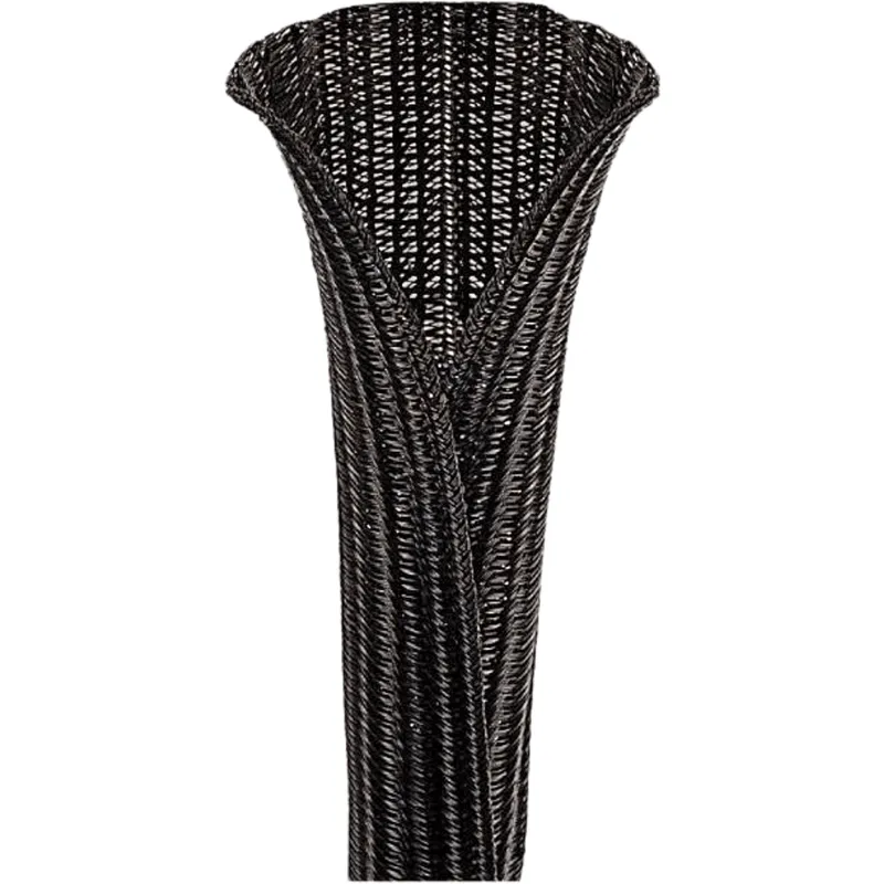 Funda expandible trenzada Pan-Wrap, 1,25 de diámetro, negra, tereftalato de polietileno, 22.86 mts por bobina