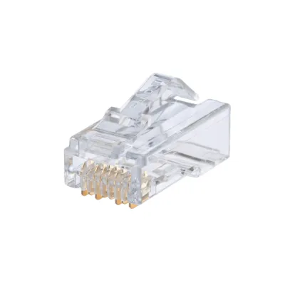 Plug RJ45 Cat6A, Para Cable UTP Vari-Matrix Tipo LSZH, 23 AWG, Chapado en Oro de 50 Micras, Paquete de 100 Piezas