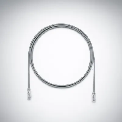 Cable de Parcheo UTP Cat6A, CM/LSZH, Diámetro Reducido (28AWG), Color Gris, 3.05 Metros (10 Pies)