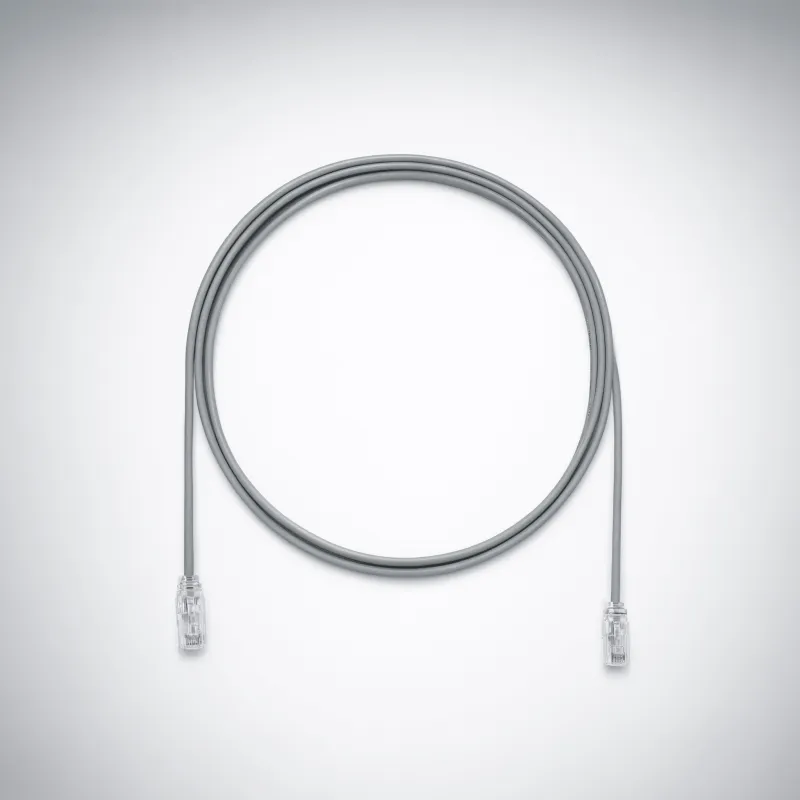 Cable de Parcheo UTP Cat6A, CM/LSZH, Diámetro Reducido (28AWG), Color Gris, 3.05 Metros (10 Pies)