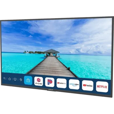 SmartTV para Exteriores Neptune™ 55" 4K UHD / 500 nits Sol Parcial / webOS / IP54 ideal para areas con techado parcial / VESA 300x200 / Incluye Soporte de Pared Inclinado