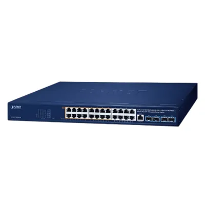 Switch Gestionado PoE++ 802.3bt / 16 Puertos Gigabit PoE++ 95W + 8 Puertos Gigabit + 4 Puertos 10G SFP+ / Presupuesto PoE 420W / IPv6/IPv4 / L2/L4 / ERPS / CloudNMS / Rack 440 mm (17.3 in)