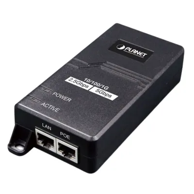 Inyector PoE 802.3 af/at, Hasta 30 W, con Puertos de 10/100/1000Mbps/ 2.5 Gbps/5 Gbps