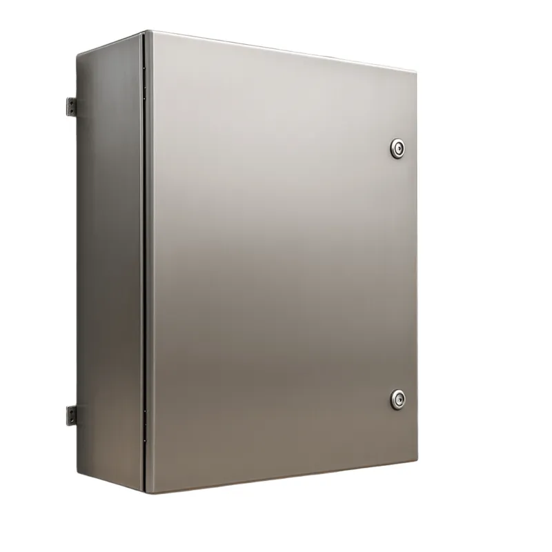 Gabinete de Acero Inoxidable IP66 Uso en Intemperie (600 x 600 x 250 mm) con Placa Interna Galvanizada.