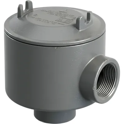 Caja para áreas peligrosas tipo GREZ de 1" (25.4 mm) de aluminio libre de cobre con 2 salidas.