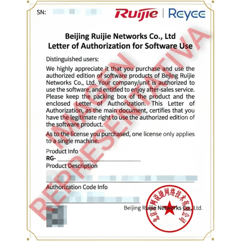 Licencia de Expansión de Throughput 300 Mbps / Firewall Ruijie RG-CF10S / Threat Protection hasta 1.2 Gbps / Línea Cybrey