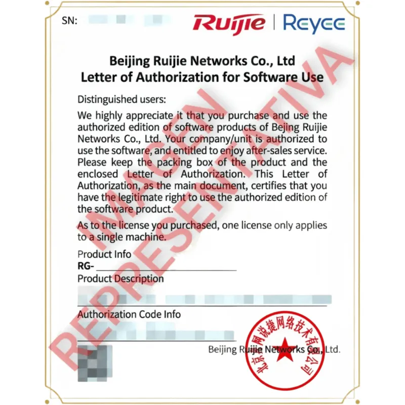 Licencia 1 Año (8 en 1) para Funciones Avanzadas de Seguridad / Firewall Ruijie RG-CF30XS / IPS + AV + Threat Intelligence + URL + APP + AI + WAF / Línea Cybrey