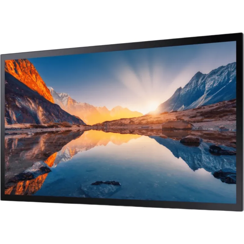 Pantalla Táctil de Señalización Digital / 32" (31.5 in) / FHD 1920x1080 / Panel VA 4000:1 / Brillo 300 cd/m² (con vidrio táctil) / Táctil 10 Puntos / Anti-Reflejo / MagicInfo S10 / Tizen 7.0 / Wi-Fi/BT / IP5x /
