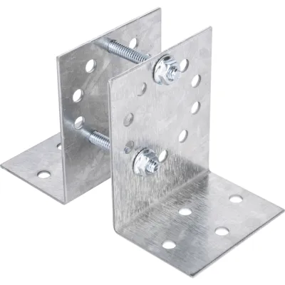 Base Multiposición para postes de paso o esquina / Acero Galvanizado Cal. 12 / 0.36 kg / Kit de Tornillería Incluido / Compatible con Postes de Cerco 1"