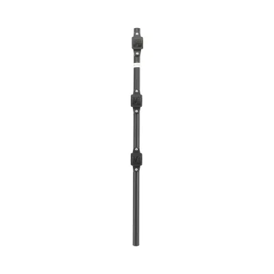 Poste de Paso / Tubo de Acero Galvanizado / Diámetro 1" / Longitud 75 cm / 3 Aisladores / Pintura Negra / Peso 0.5 KG
