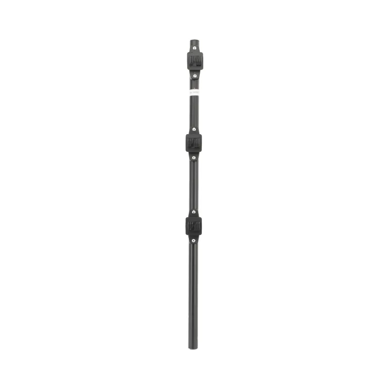 Poste de Paso / Tubo de Acero Galvanizado / Diámetro 1" / Longitud 75 cm / 3 Aisladores / Pintura Negra / Peso 0.5 KG