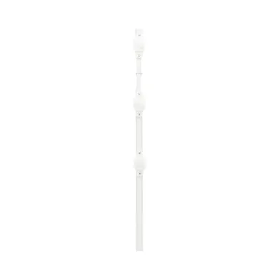 Poste de Paso / Tubo de Acero Galvanizado / Diámetro 1" / Longitud 75 cm / 3 Aisladores / Pintura Blanca / Peso 0.5 KG