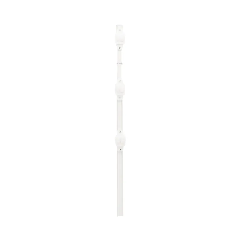 Poste de Paso / Tubo de Acero Galvanizado / Diámetro 1" / Longitud 75 cm / 3 Aisladores / Pintura Blanca / Peso 0.5 KG