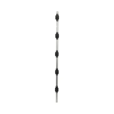 Poste de Paso de Acero Galvanizado / Diámetro 1" / Longitud 100cm / Forma Redonda / 5 Aisladores Integrados / Incluye Tapa / Peso 0.8 KG