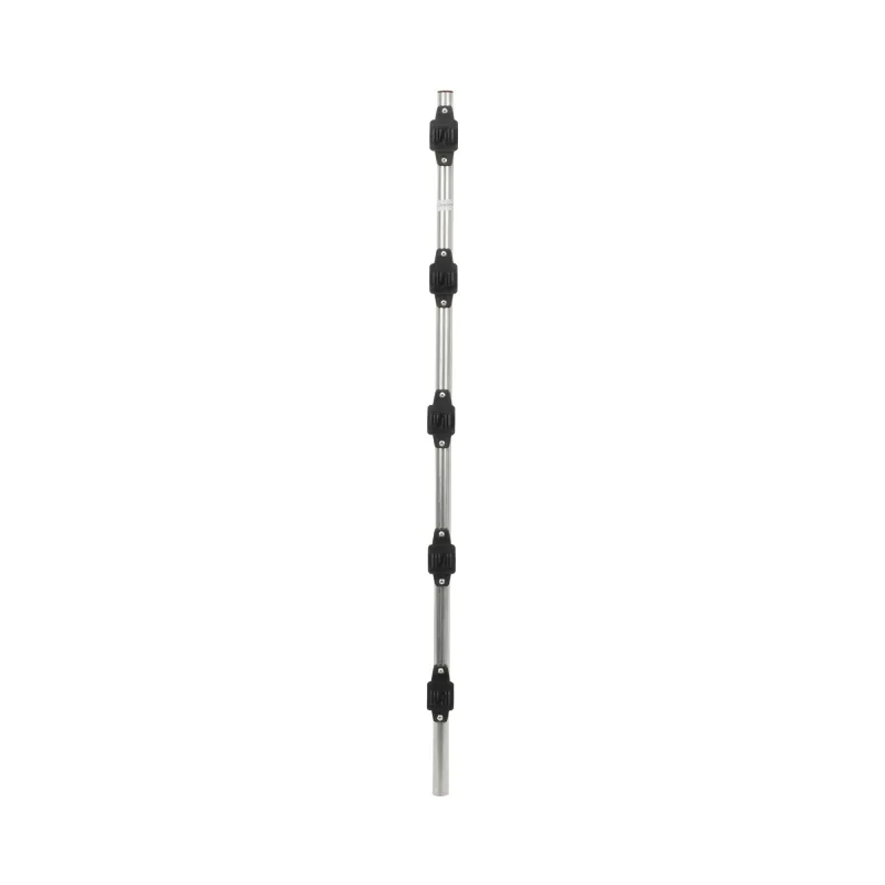 Poste de Paso de Acero Galvanizado / Diámetro 1" / Longitud 100cm / Forma Redonda / 5 Aisladores Integrados / Incluye Tapa / Peso 0.8 KG