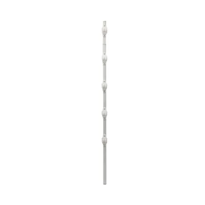 Poste de Paso / Tubo de Acero Galvanizado / Diámetro 1" / Longitud 120 cm / 5 Aisladores / Color Blanco/ Peso 0.9 KG