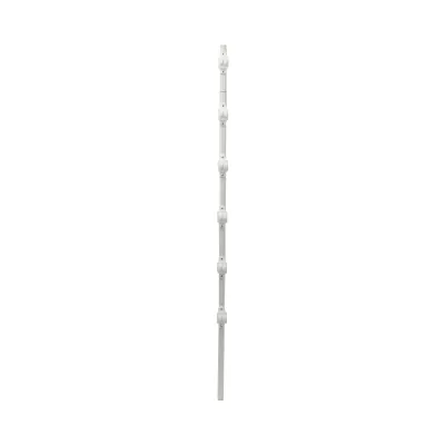 Poste de Paso / Tubo de Acero Galvanizado / Diámetro 1" / Longitud 140 cm / 6 Aisladores / Color Blanco / 1 KG