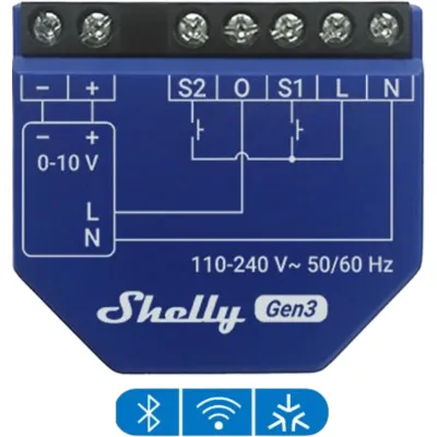 Controlador de Atenuación Inteligente / 0-10V y 1-10V / Wi-Fi, Bluetooth / 110-240 VAC / 13 A / PM Gen3