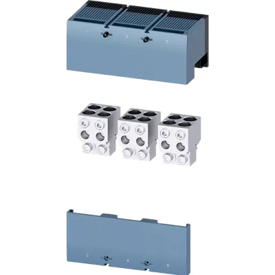 Zapatas para Interruptor automático tipo 3VA55/65/66. 4 Barrenos para calibre admisible 4/0 a 500 Kcmil. 3 Piezas
