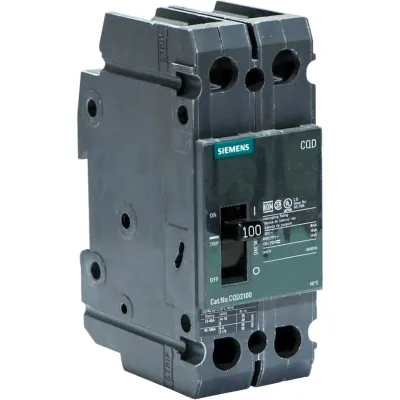 Interruptor automático enchufable tipo CQD 2 polos, 100 amp, Riel Din
