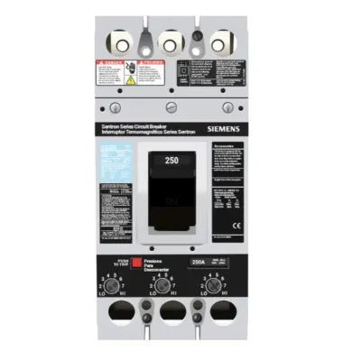 Interruptor Termomagnético 600V 3X250A, Con zapatas principales.