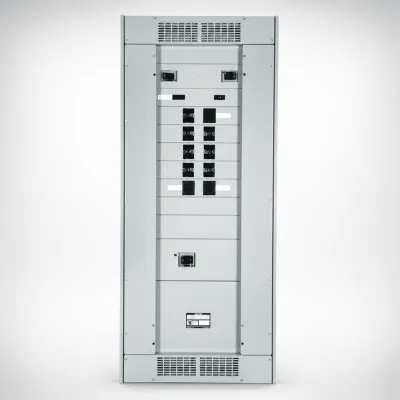 Tablero autosoportado P5, 600 amp, barras de aluminio, alto 75¨, ancho 32¨, fondo 12.75¨, espacio util 45¨. Nema 1
