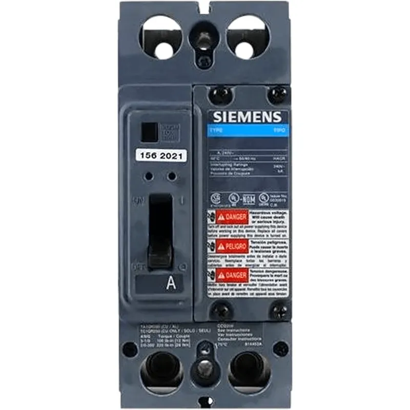 Interruptor Termomagnético 240V 2X100A, Sin zapatas principales.