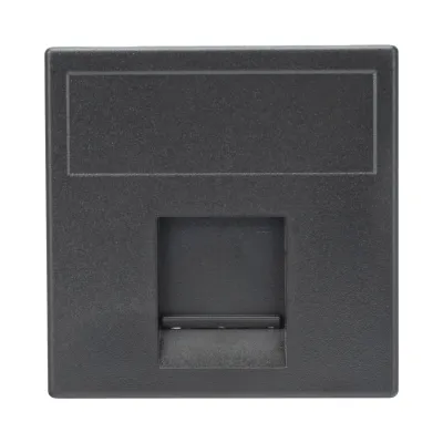 Módulo Color Negro con 1 Espacio para Jack Keystone con Guardapolvo para las Cajas de Escritorio Ofiblock y Teleblock / (K76/14)