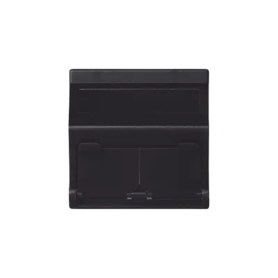 (KB80MD64/14) Placa Voz y Datos Inclinada con Guardapolvo y Adaptador Doble para RJ45 Keystone Color Negro